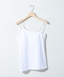 mystic | パット付きベア天クロスキャミソール(タンクトップ)