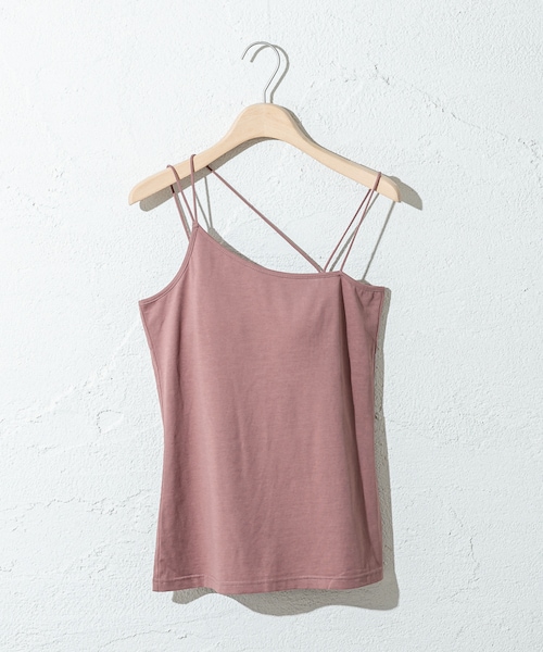 mystic（ミスティック）の「パット付きベア天クロスキャミソール（タンクトップ・レディース・オフホワイト/モカ/グレー/ブラック・F）」の3枚目の写真