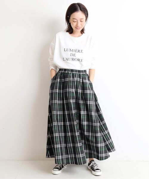 SLOBE IENA（スローブイエナ）の「タフタランダムタックスカート