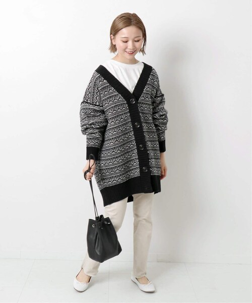 Spick and Span ネイティブジャガードVカーデ Spick & Span（スピックアンドスパン）の「ネイティブジャガードV