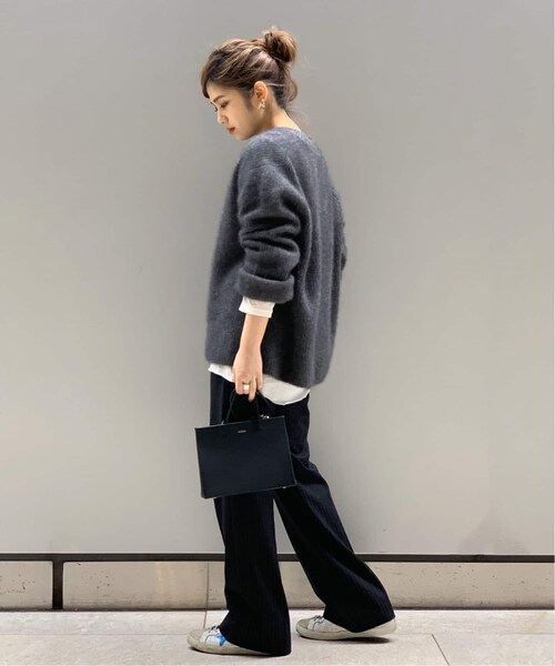 AP STUDIO ウールリブパンツ Newハイウエストワイドパンツ（スラックス）｜AP STUDIO