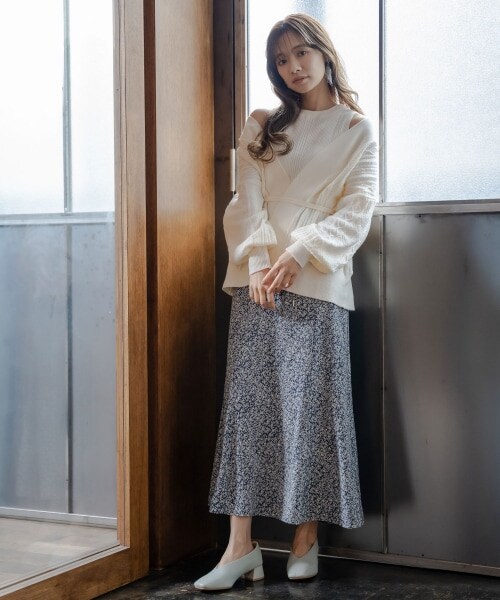 mysty woman（ミスティウーマン）の「【先行予約】深めスクエアパンプス（シューズ・レディース・アイボリー/ブラック/ライトグリーン・M, L）」の10枚目の写真