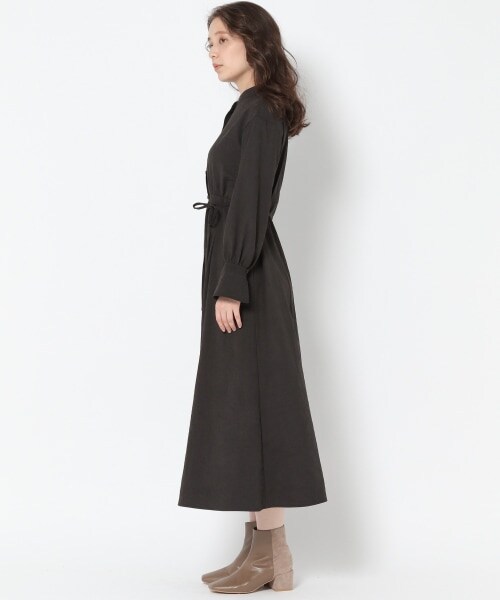 mysty woman（ミスティウーマン）の「【先行予約】エンパイアシャツワンピース（ワンピース/ドレス・レディース・ブラック/ライトベージュ/ダークベージュ・F）」の10枚目の写真