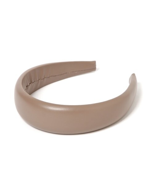 Andemiu（アンデミュウ）の「フェイクレザーカチューシャ（アクセサリー・ブラック/ベージュ）」の2枚目の写真