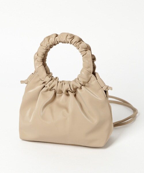 Heather（ヘザー）の「ギャザーハンドルＢＡＧ（バッグ・ホワイト/ベージュ/ライラック）」の8枚目の写真