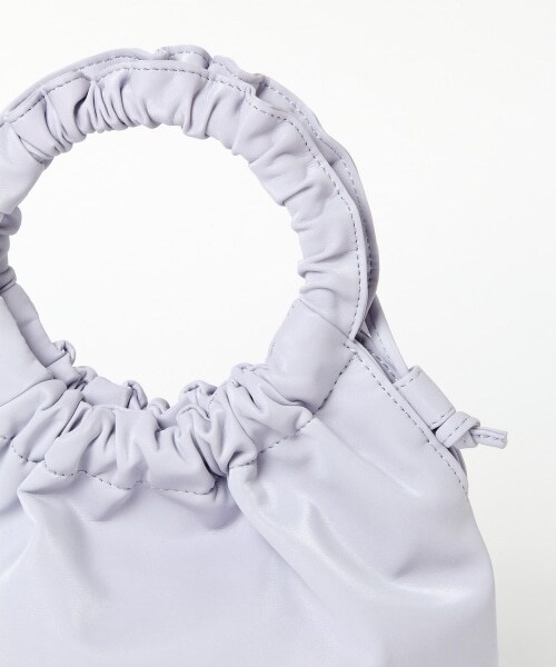 Heather（ヘザー）の「ギャザーハンドルＢＡＧ（バッグ・ホワイト/ベージュ/ライラック）」の17枚目の写真