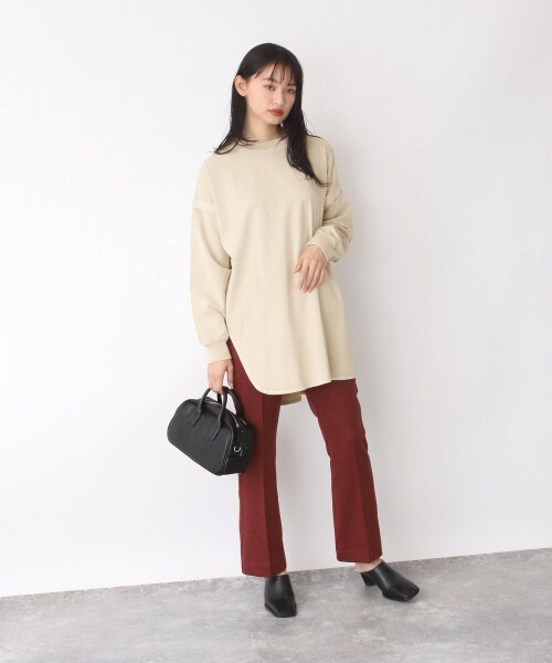 JEANASIS（ジーナシス）の「ハイウエストスリムフレアカラーパンツ（パンツ・アイボリー()/ブラック()/グリーン()/チェリーレッド()）」の5枚目の写真