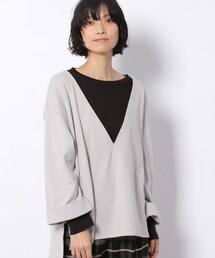 LAKOLE | アルパカタッチディープVネックプルオーバー(トップス)