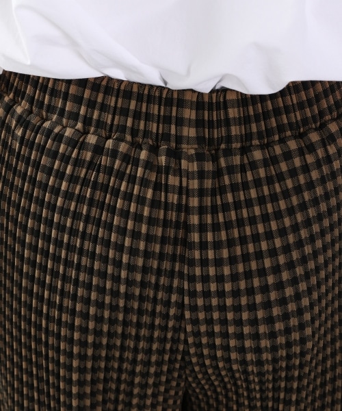 LOWRYS FARM（ローリーズファーム）の「ｓｅｌｆｃｕｔチェックプリーツパンツ（パンツ・ベージュ/ブラウン）」の12枚目の写真