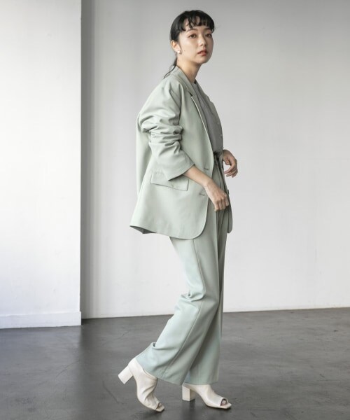 LOWRYS FARM（ローリーズファーム）の「ラナテックテーラードジャケット（ジャケット/アウター・アイボリー/グレーチェック/ブラウンチェック/グリーン）」の13枚目の写真