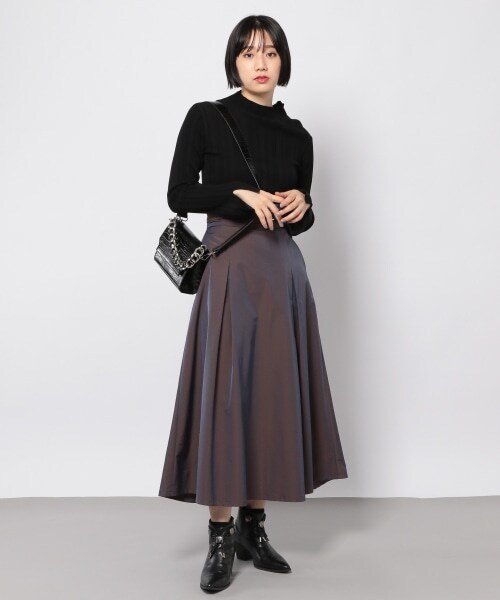 PAGEBOY(ページボーイ)の「シャンブレータックスカート(スカート・モーヴ/グリーン)」の8枚目の写真