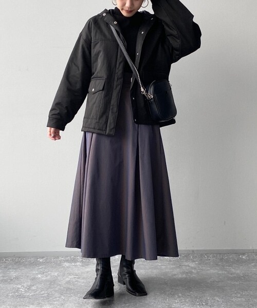 PAGEBOY(ページボーイ)の「シャンブレータックスカート(スカート・モーヴ/グリーン)」の5枚目の写真