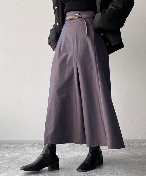 PAGEBOY(ページボーイ)の「シャンブレータックスカート(スカート・モーヴ/グリーン)」の3枚目の写真