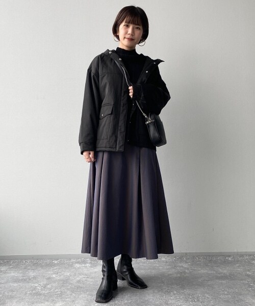 PAGEBOY(ページボーイ)の「シャンブレータックスカート(スカート・モーヴ/グリーン)」の6枚目の写真