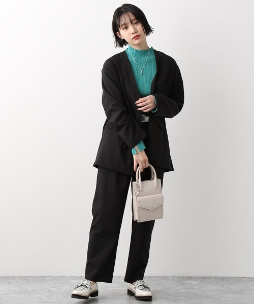 PAGEBOY（ページボーイ）の「プリーツニットハイネックプルオーバー（トップス・ブラック/グレージュ/ミントブルー）」の9枚目の写真