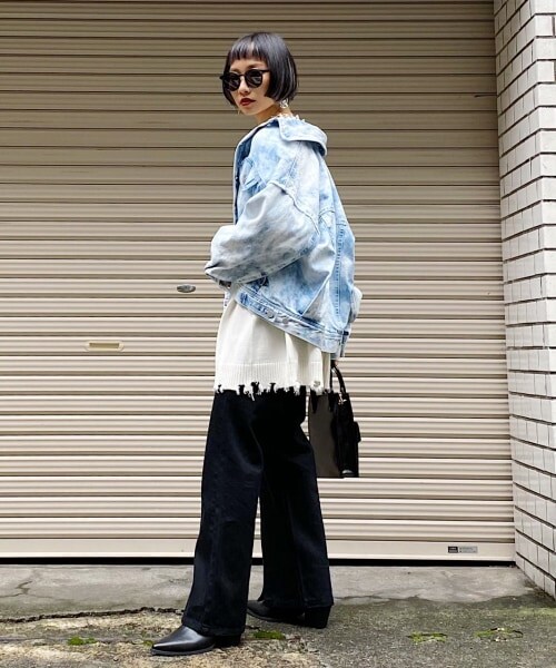 PAGEBOY（ページボーイ）の「アシッドデニムGジャン（ジャケット/アウター・グレー/エクリュ/ブルー）」の20枚目の写真