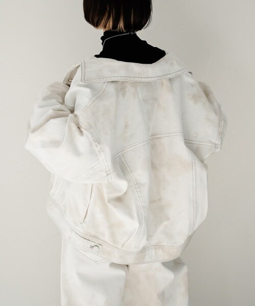 PAGEBOY（ページボーイ）の「アシッドデニムGジャン（ジャケット/アウター・グレー/エクリュ/ブルー）」の11枚目の写真