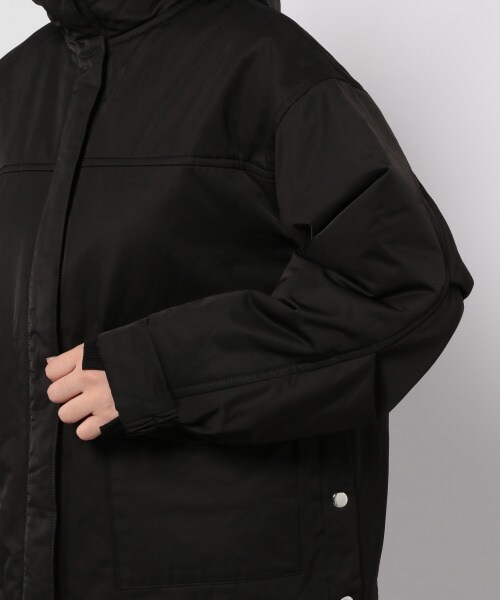 PAGEBOY（ページボーイ）の「ライトナカワタフードブルゾン（ジャケット/アウター・ブラック/オリーブ）」の14枚目の写真