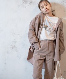 mysty woman（ミスティウーマン）の「コールテンオーバーシャツ（トップス）」