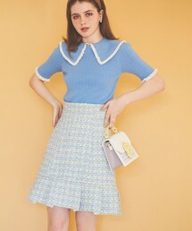 31 Sons de mode（トランテアン　ソン　ドゥ　モード）の「【1月8日(金)予約開始】ツイード台形ミニスカート《予約アイテム》（スカート）」