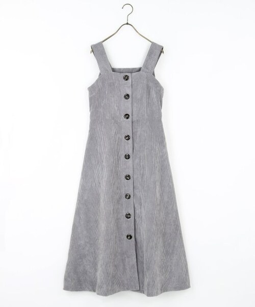 RAY CASSIN(レイカズン)の「Eナイロンコールジャンスカ(ワンピース/ドレス・レディース・ベージュ/グレー/生成・FREE)」の2枚目の写真