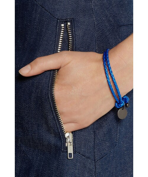 BOTTEGA VENETA(ボッテガヴェネタ)の「Bottega Veneta Intrecciato leather bracelet(ブレスレット・Blue)」の4枚目の写真