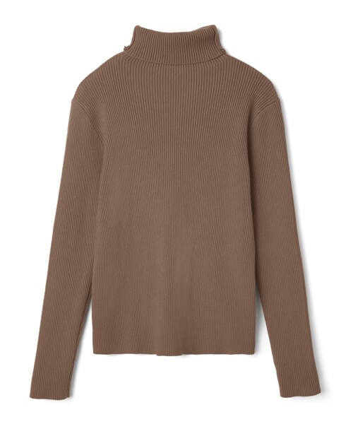 GRL（グレイル）の「タートルネックリブニットトップス（ニット/セーター・レディース・ブラック/イエロー/ブラウン・M）」の2枚目の写真
