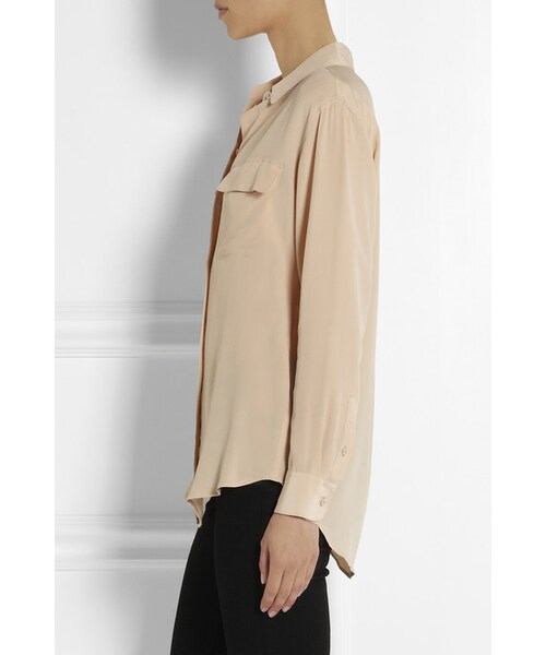 EQUIPMENT(エキップモン)の「Equipment Signature washed-silk shirt(シャツ/ブラウス・Pink・small/large/medium/x small)」の3枚目の写真