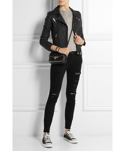 VALENTINO（ヴァレンティノ）の「Valentino The Rockstud leather shoulder bag（ショルダーバッグ・Black）」の3枚目の写真