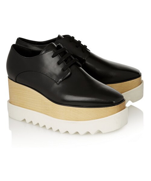 STELLA McCARTNEY（ステラマッカートニー）の「Stella McCartney Faux glossed-leather platform brogues（その他シューズ・Black・IT39/IT39.5/IT40.5/IT40）」の5枚目の写真