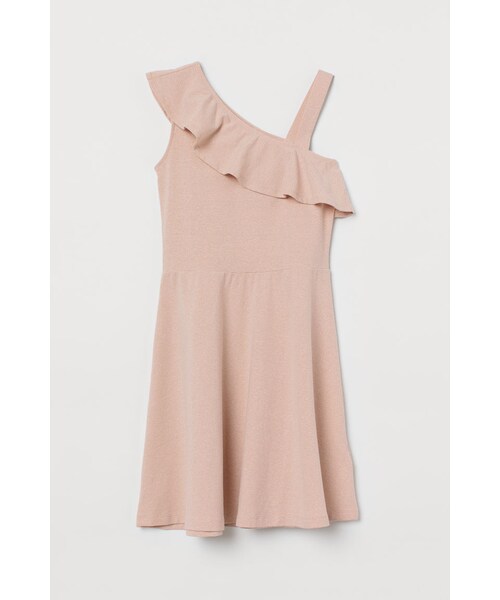 H M エイチ アンド エム の H M ワンショルダーワンピース ピンク ワンピース Wear