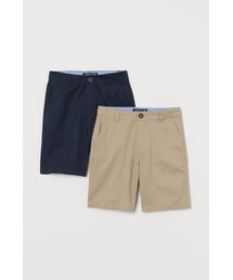 H&M（エイチ・アンド・エム）の「H&M - コットンショートパンツ 2枚セット - ブルー（その他パンツ・キッズ）」