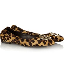 TORY BURCH | Tory Burch Reva leopard-print calf hair ballet flats(シューズ)