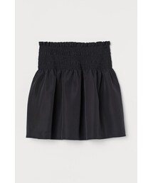 H&M - シャーリングウエストスカート - ブラック