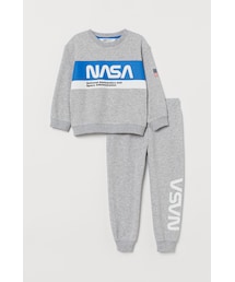 H&M（エイチ・アンド・エム）の「H&M - プリントデザイン2アイテムセット - グレー（その他・キッズ）」