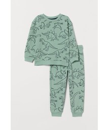 H&M（エイチ・アンド・エム）の「H&M - プリントデザイン2アイテムセット - ターコイズ（その他・キッズ）」