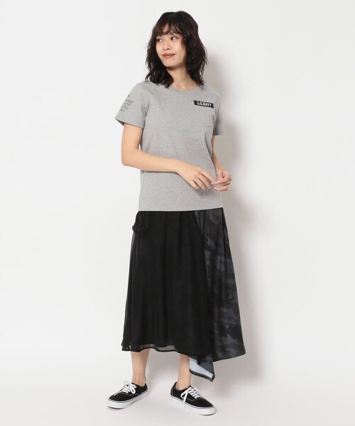AVIREX（アヴィレックス）の「カモ シフォンコンビ レイヤードスカート/ CAMO CHIFFON COMBI LAYERED SKIRT（スカート・WHITE/CAMO/CHARCOL/CAMO/OLIVE/CAMO・F）」の8枚目の写真