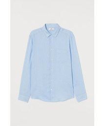 H&M - リネンシャツ - ブルー