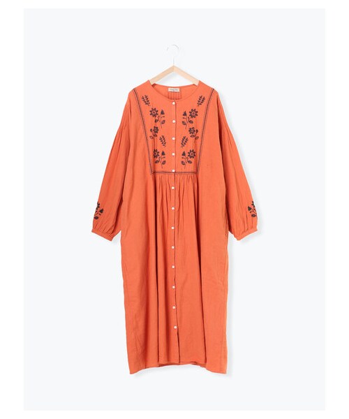 Samansa Mos2（サマンサ モスモス）の「胸元切替刺繍ワンピース