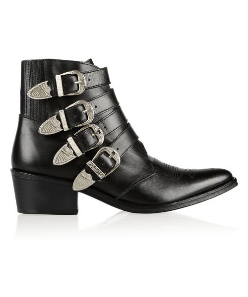 TOGA(トーガ)の「Toga Buckled leather ankle boots(ブーツ・Black・FR38/FR35)」の1枚目の写真