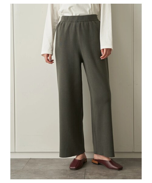 AMERICAN HOLIC（アメリカンホリック）の「総針ニットワイドパンツ（パンツ・チャコールグレー/ライトベージュ・M/L）」の9枚目の写真