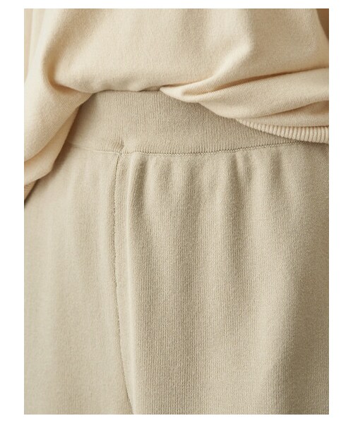 AMERICAN HOLIC（アメリカンホリック）の「総針ニットワイドパンツ（パンツ・チャコールグレー/ライトベージュ・M/L）」の5枚目の写真