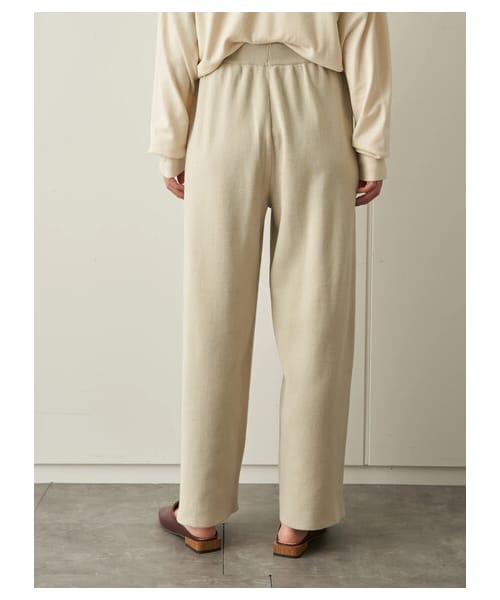 AMERICAN HOLIC（アメリカンホリック）の「総針ニットワイドパンツ（パンツ・チャコールグレー/ライトベージュ・M/L）」の4枚目の写真