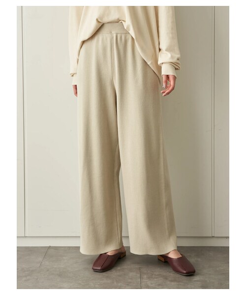 AMERICAN HOLIC（アメリカンホリック）の「総針ニットワイドパンツ（パンツ・チャコールグレー/ライトベージュ・M/L）」の21枚目の写真