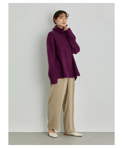 AMERICAN HOLIC（アメリカンホリック）の「センタープレスストレートパンツ（パンツ・ブラック/ライトピンク/ベージュ・S/M/L）」の7枚目の写真