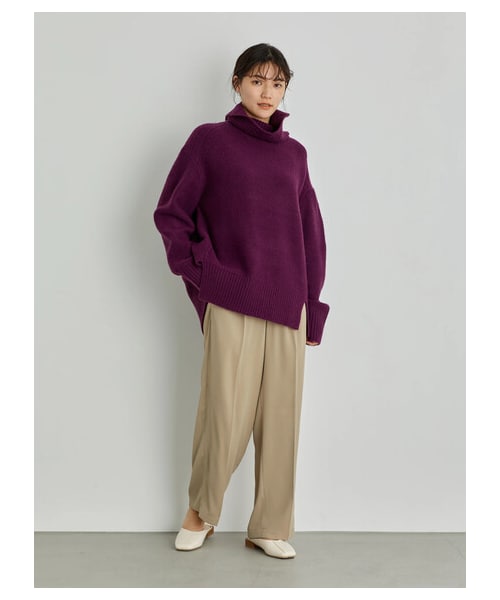 AMERICAN HOLIC（アメリカンホリック）の「センタープレスストレートパンツ（パンツ・ブラック/ライトピンク/ベージュ・S/M/L）」の8枚目の写真