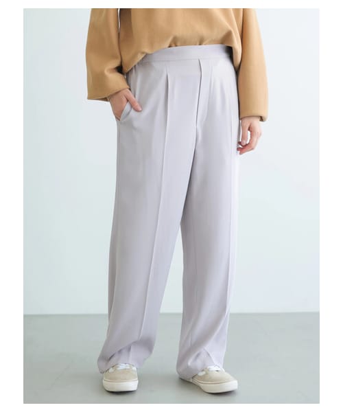 AMERICAN HOLIC（アメリカンホリック）の「センタープレスストレートパンツ（パンツ・ブラック/ライトピンク/ベージュ・S/M/L）」の18枚目の写真