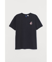 H&M - プリントTシャツ - ブラック
