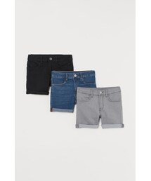 H&M（エイチ・アンド・エム）の「H&M - デニムショートパンツ 3枚セット - ブラック（その他パンツ・キッズ）」