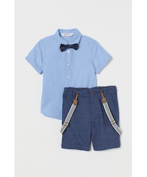 H&M（エイチ・アンド・エム）の「H&M - コットン3アイテムセット - ブルー（シャツ/ブラウス・キッズ）」